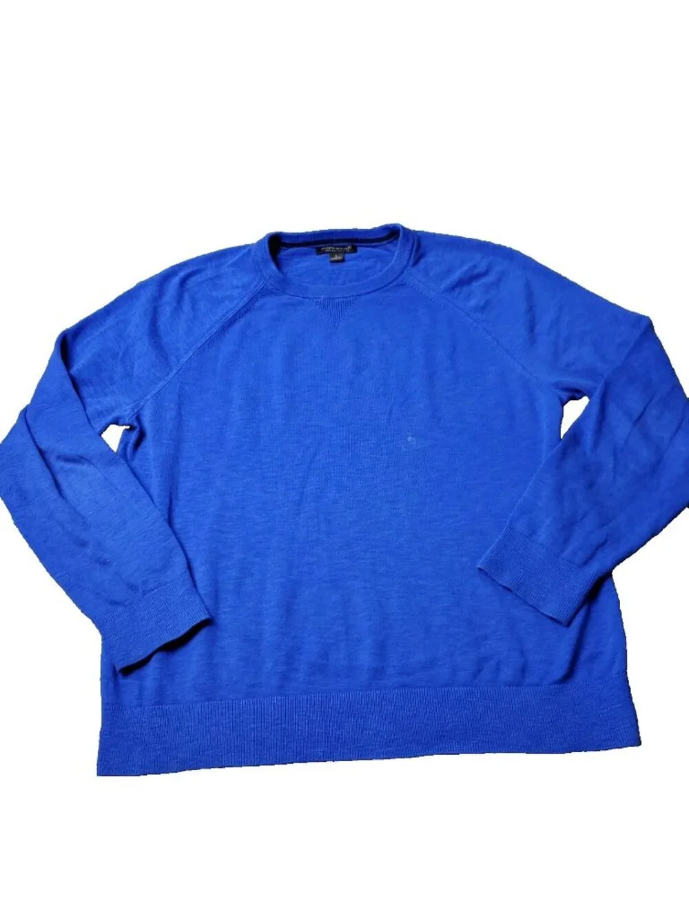Banana Republic Sweater Mens L Large Blue Pullover Cotton Crew Neck Casual